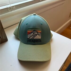 Patagonia Green and Blue Mountain Logo Cap
